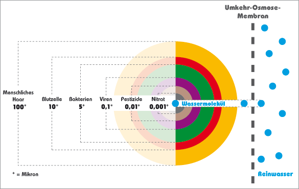 Grafik Umkehrosmose Wirkungsprinzip